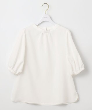 ANY SIS 【洗える】レースパーツタックスリーブ ブラウス オフホワイト