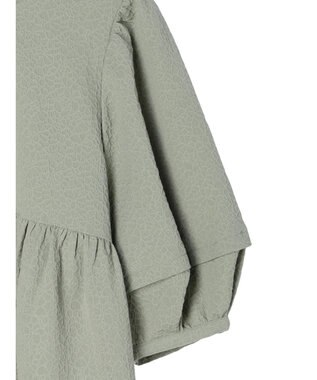 Green Parks ジャガードペプラムブラウス Light Khaki