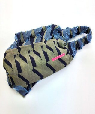 POLS ジャガード織 ヘアバンド ネイビー