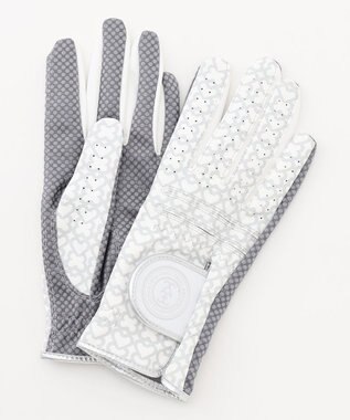 【WOMEN】手元を華やかに！モノグラム 合皮 グローブ