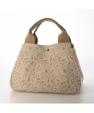 UNBILLION カシュカシュ cachecache / ペーズリー柄ジャガードトートバッグ ベージュ