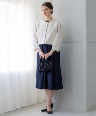 23区 L 【APPLAUDIR】トリアセシャンタン ドレス ネイビー