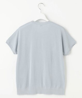 J.PRESS LADIES L 【洗える・抗菌防臭】コットンアセテート ドルマン ニット サックスブルー系