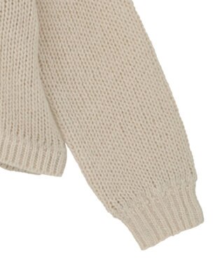 earth music&ecology フロントシャーリングニットプルオーバー アイボリー