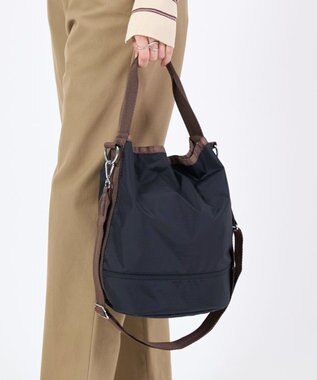 LeSportsac CONVERTIBLE BUCKET BAG/ディープシー/ダークチョコレート ディープシー/ダークチョコレート