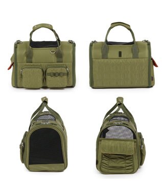 PET PARADISE ペットパラダイス キルト折畳キャリー 小型犬 約4～8kg カーキ