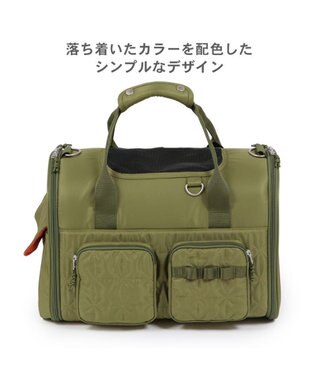 PET PARADISE ペットパラダイス キルト折畳キャリー 小型犬 約4～8kg カーキ