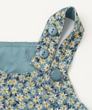 組曲 KIDS 【100㎝】モノトーンフラワーコーデュロイ ワンピース ブルー系5