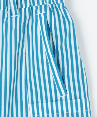 PW CIRCULUS 【高通気 / 軽撥水 / 軽量のDotAir 使用】【WOMEN】ストライプ柄スカート サックスブルー系2