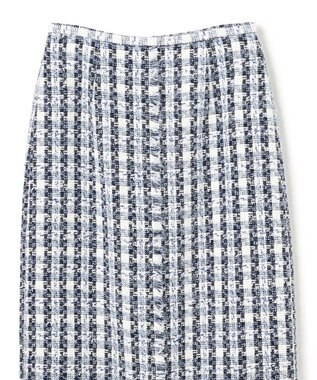 BEIGE， BERYL / ファンシーツイード Iラインスカート Navy Mix