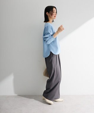 Green Parks パールスリーブカットプルオーバー Sax