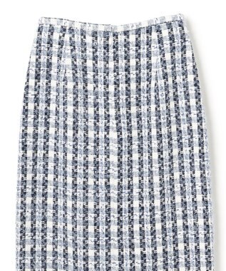 BEIGE， BERYL / ファンシーツイード Iラインスカート Navy Mix