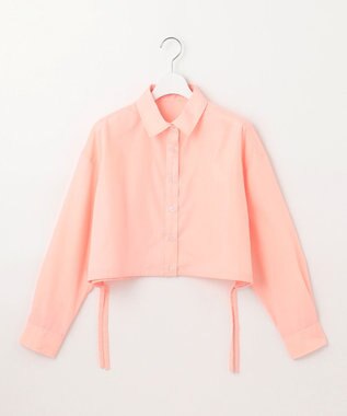 Feroux 【洗える】ショート丈ドロスト シャツ ピンク系