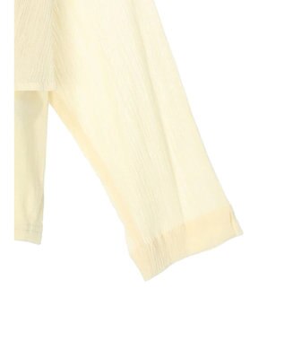 earth music&ecology ＳＥＴ２点クレープリボンブラウス＋インナー Yellow