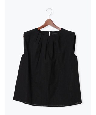 Te chichi リネンミックスクレープブラウス(セットアップ可)《2026 SUMMER LOOK item》 ブラック