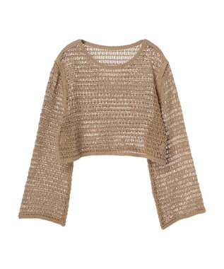 Green Parks ・ＳＵＧＡＲ　ＳＰＯＯＮ　クロシェロングスリーブ Mocha