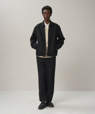 ATON BACK SATIN | ハリントンジャケット - UNISEX BLACK