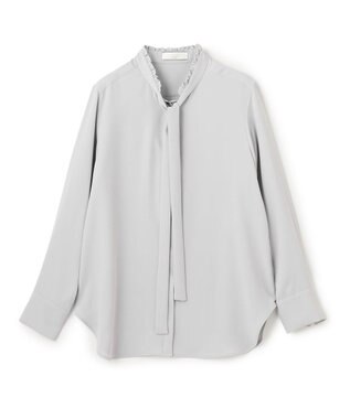 BEIGE， 【洗える・L-size】EVA / ボウタイロングスリーブブラウス Ice Blue