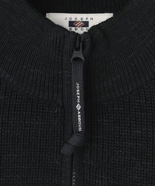 JOSEPH ABBOUD MOUNTAIN 【UNISEX】日本素材 ハーフZIPウールニット ブラック系