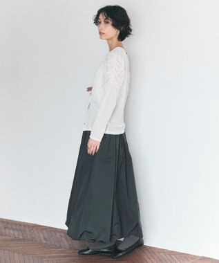 #Newans タフタボリュームバルーンスカート ブラック