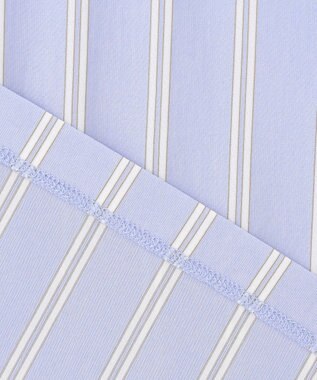 自由区 【WEB限定・洗える】ストライプハイゲージジャージー カットソー サックス