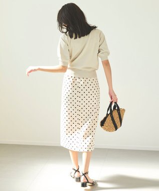 Feroux 【新色追加・洗える】パールポイントフラップ スカート アイボリー系9