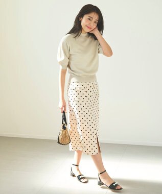 Feroux 【新色追加・洗える】パールポイントフラップ スカート アイボリー系9