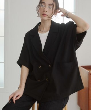 WEGO 【ANGIE VINTAGE】ハーフスリーブジャケット ブラック