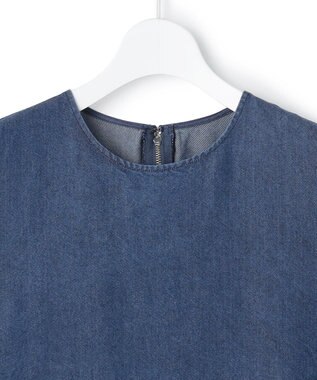 ICB L ナチュラルソフトデニム ノースリーブワンピース バイオデニム