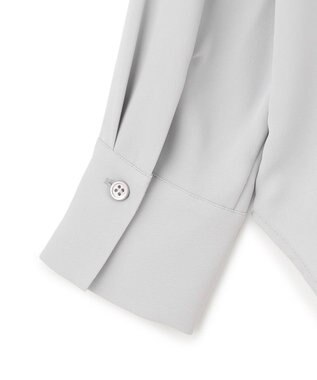 BEIGE， 【洗える・L-size】EVA / ボウタイロングスリーブブラウス Ice Blue