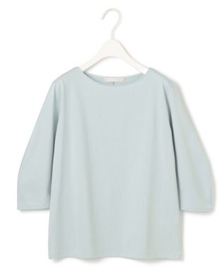 ICB 【接触冷感・UVケア・洗える】 コンフォートプレーティング デザインカットソー アッシュブルー系