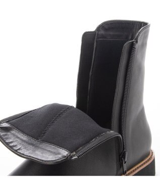 ing <ing>サイドファスナーショートブーツ ブラック