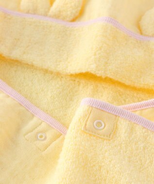 UCHINO マシュマロガーゼ&パイル　フード付バスタオル イエロー