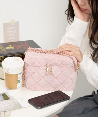 WEGO ファーバニティショルダー ライトピンク