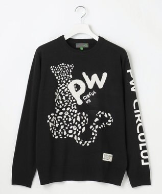 PW CIRCULUS 【MEN】LEOPARD ジャガードニット ブラック系