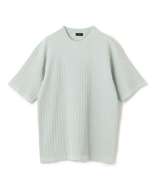 JOSEPH HOMME ドライコットンリンクス　半袖ニット スカイブルー系