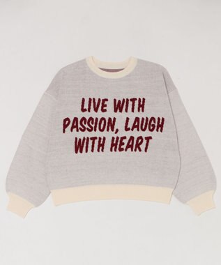 WEGO レタリングニットプルオーバー オフホワイト