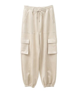 Green Parks ・ＳＵＧＡＲ　ＳＰＯＯＮスエードポンチカーゴパンツ Ivory