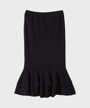 GRACE CONTINENTAL ティアードニットスカート ブラック