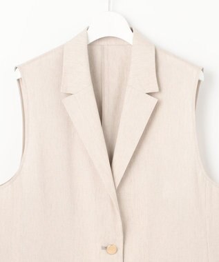 自由区 L 【セットアップ対応・洗える】LIPストレッチテーラード ジレ フラックス