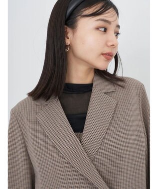 earth music&ecology ショートテーラードジャケット Check