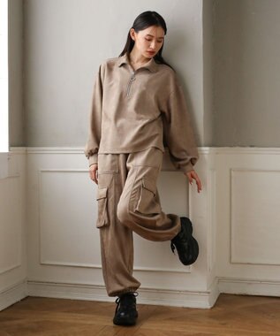 Green Parks ・ＳＵＧＡＲ　ＳＰＯＯＮスエードポンチカーゴパンツ Beige