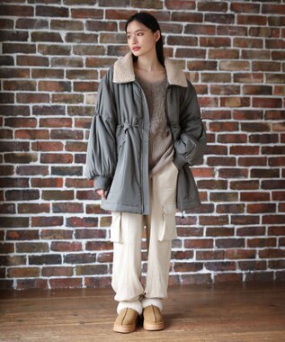 Green Parks ・ＳＵＧＡＲ　ＳＰＯＯＮスエードポンチカーゴパンツ Ivory