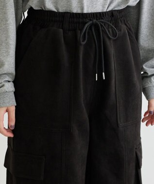 Green Parks ・ＳＵＧＡＲ　ＳＰＯＯＮスエードポンチカーゴパンツ Black