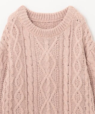 GRACE CONTINENTAL スパングルケーブルニット ピンク