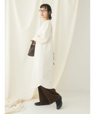 CRAFT STANDARD BOUTIQUE 裏起毛ヘンリーワンピース Ivory