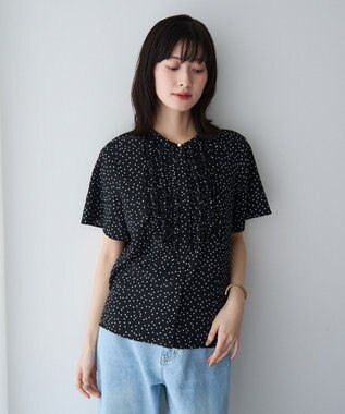 YECCA VECCA フリルデザインブラウス Dot