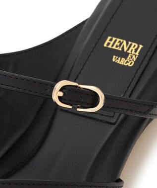 BEIGE， 【一部店舗限定】HENRI EN VARGO /  MARGARET / フラットサンダル Black