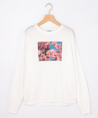 組曲 L 【先行予約・Flower Collection】プリントロングTシャツ ホワイト系