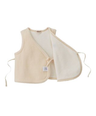 MIKI HOUSE HOT BISCUITS 【50-70cm】 パイル素材 ベビーベスト(胴着) アイボリー